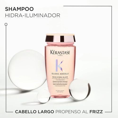 Shampoo Iluminador Gloss Absolu Bain Hydra-Glaze Cabello Opaco