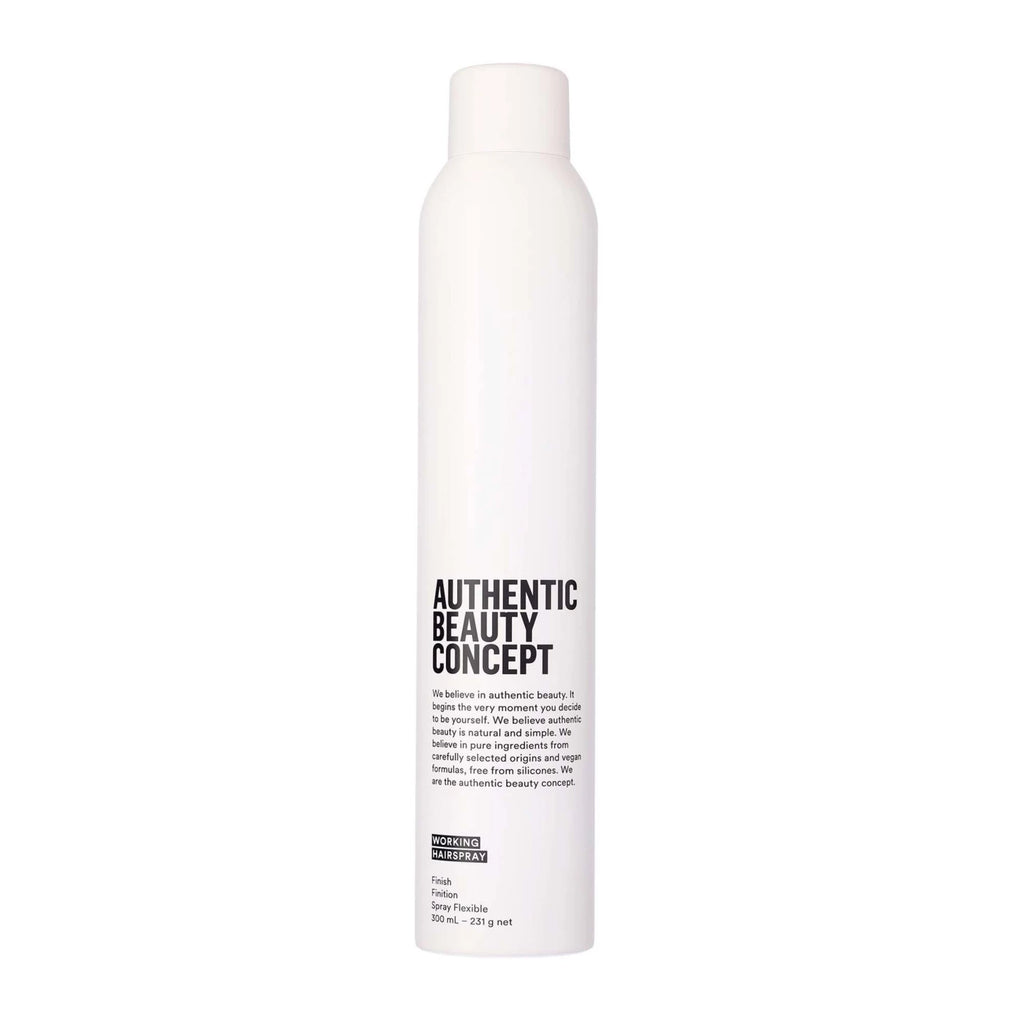 Spray de Fijación Flexible Authentic Beauty Concept Working Hairspray Todo Tipo de Cabello